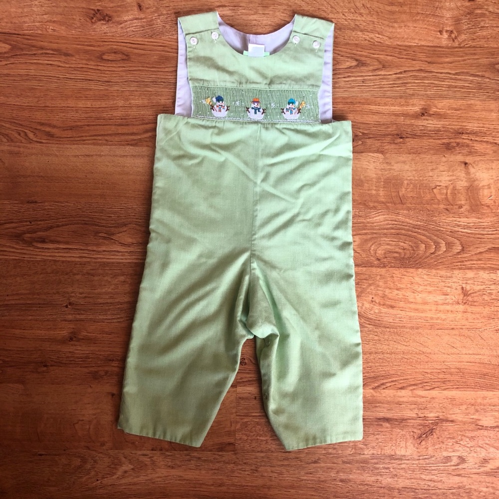 Boys winter snowmen longalls